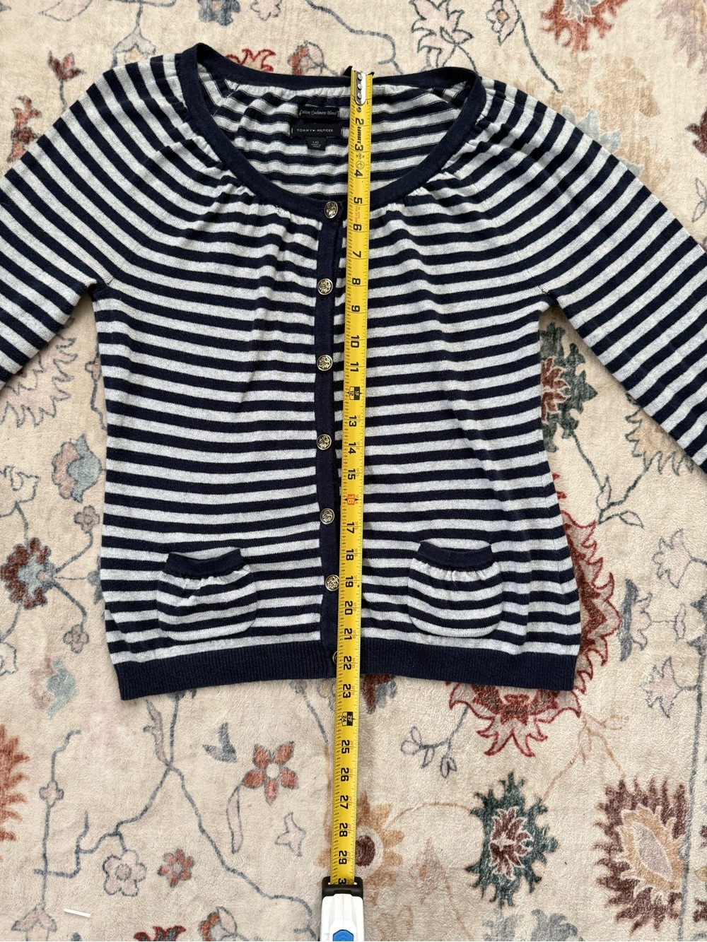 Tommy Hilfiger Cotton-Cashmere Cardigan - Picture 6 of 12